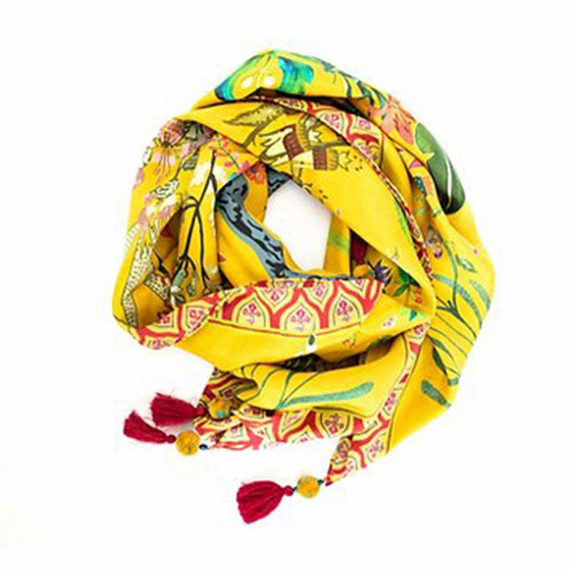 Mustard Okto Silk Scarf - Hemera Gifts