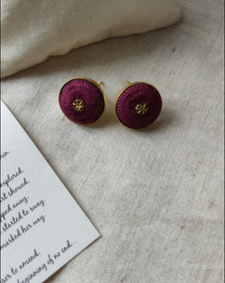 Hand Embroidered Earrings