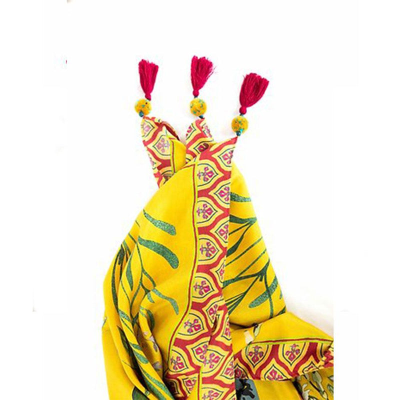 Mustard Okto Silk Scarf - Hemera Gifts