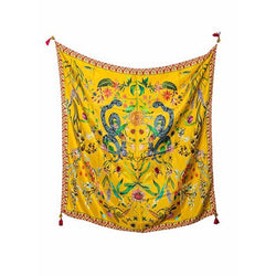 Mustard Okto Silk Scarf - Hemera Gifts