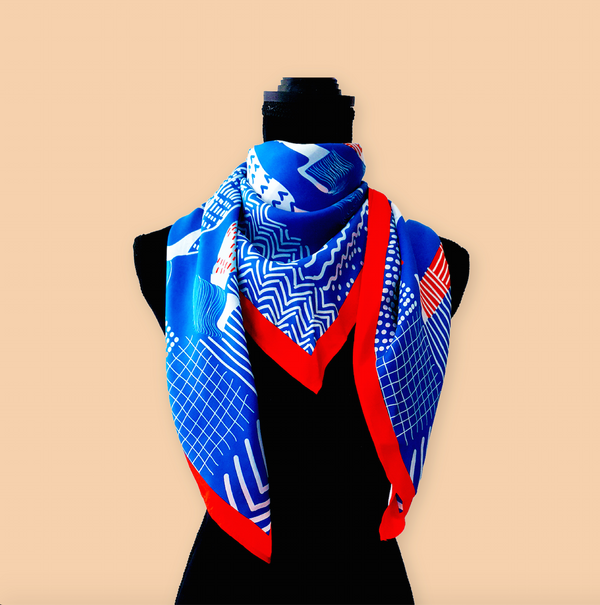 Silhouettes Silk Scarf - Hemera Gifts